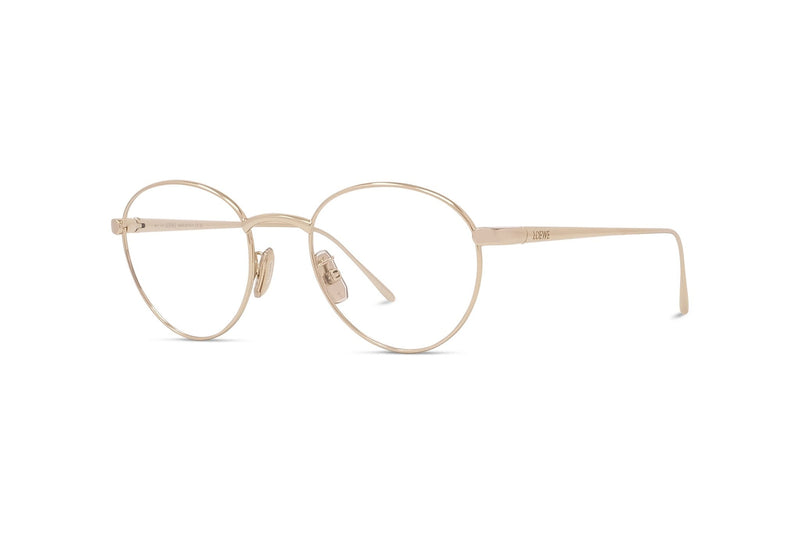 Slim Gold Round Eyeglasses