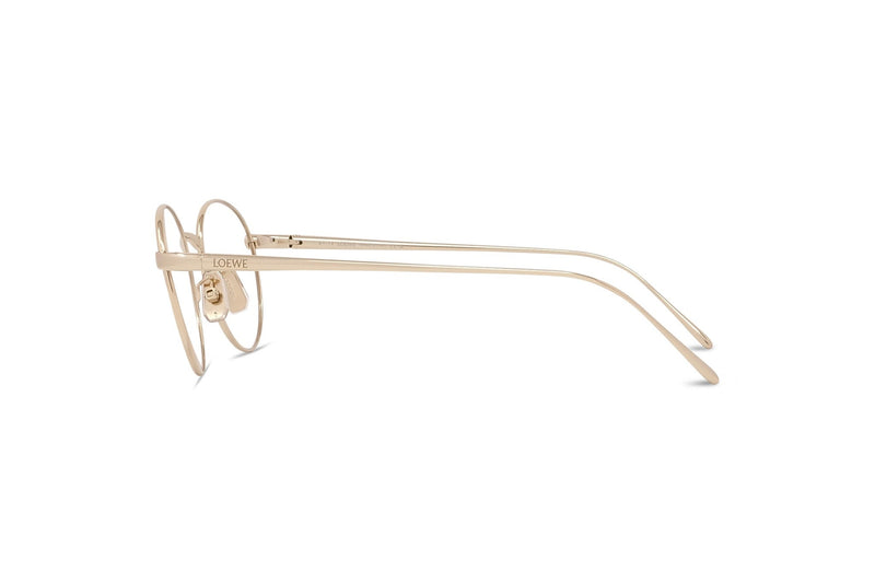 Slim Gold Round Eyeglasses