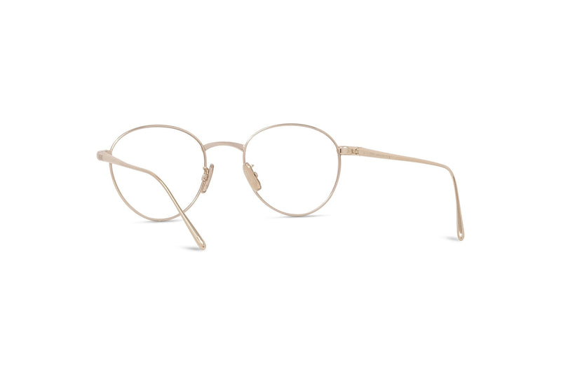 Slim Gold Round Eyeglasses