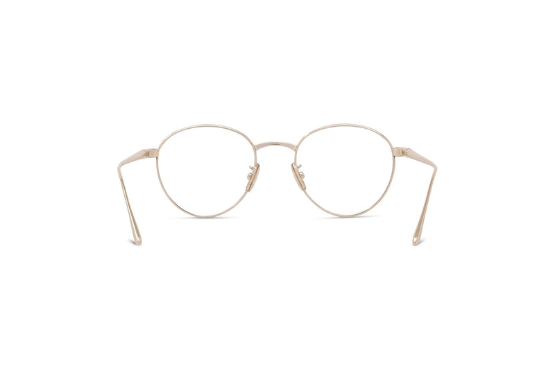 Slim Gold Round Eyeglasses