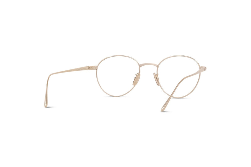 Slim Gold Round Eyeglasses