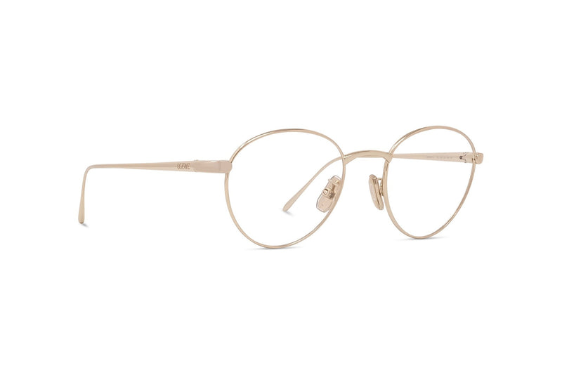Slim Gold Round Eyeglasses