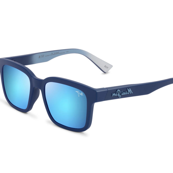 Maui Jim - 'Ōpiopio Asian Fit (Matte Dark Blue Lens/Blue Hawaii