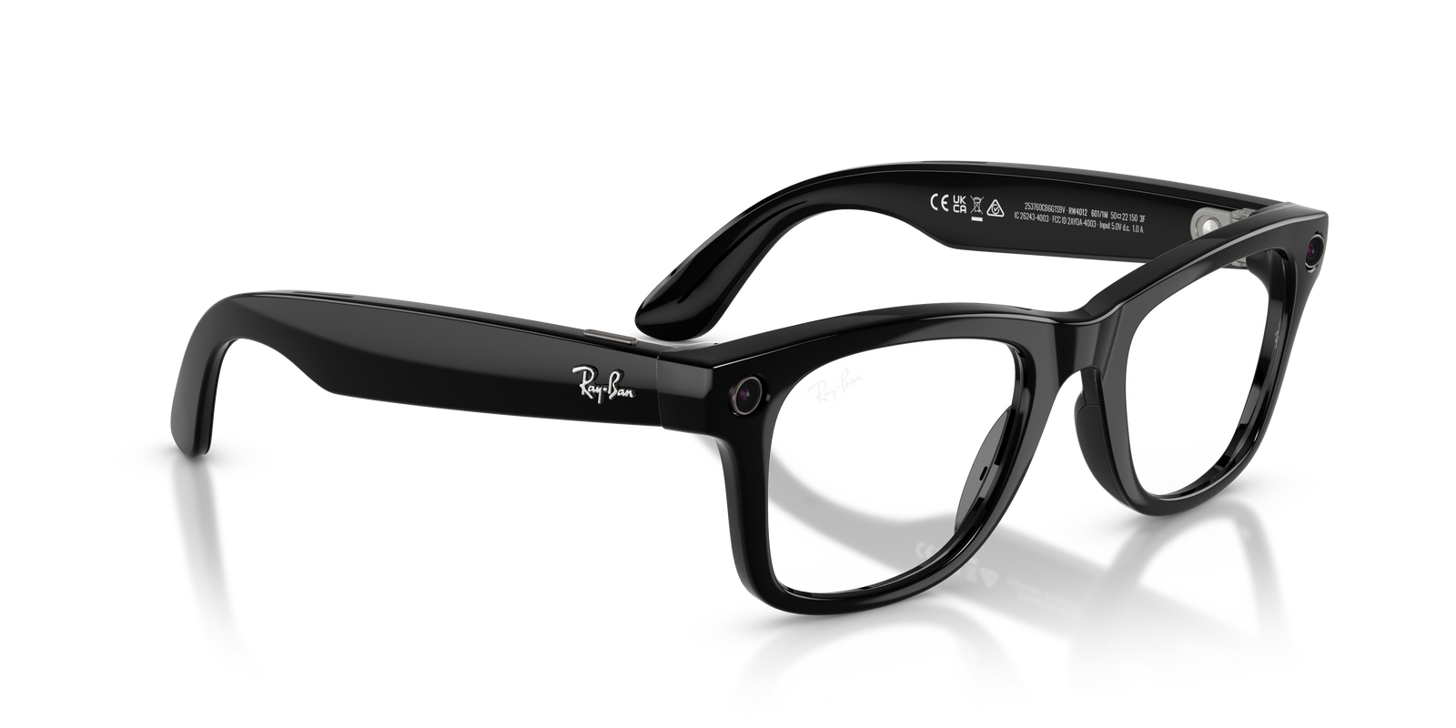 Ray-Ban - Meta Wayfarer Gen 2 (Shiny Black | Clear/Graphite Green