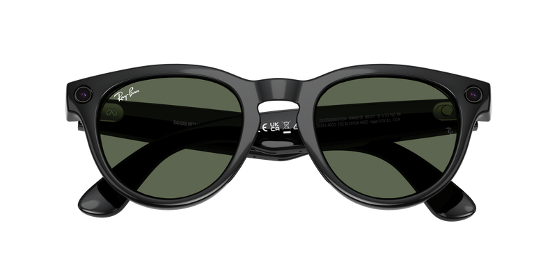 Ray-Ban - Meta Headliner Low Bridge Fit Gen 2 (Shiny Black | G-15 Green)