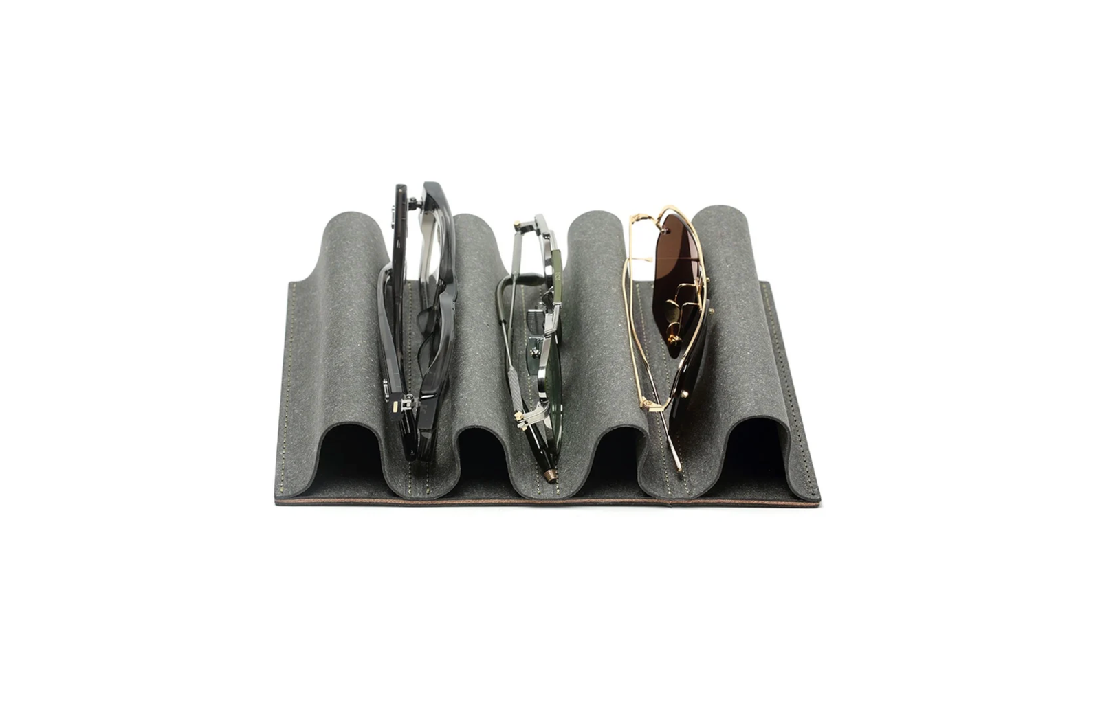 Diffuser Tokyo - Bonded Leather Eyewear Stand - Black (3 Frame