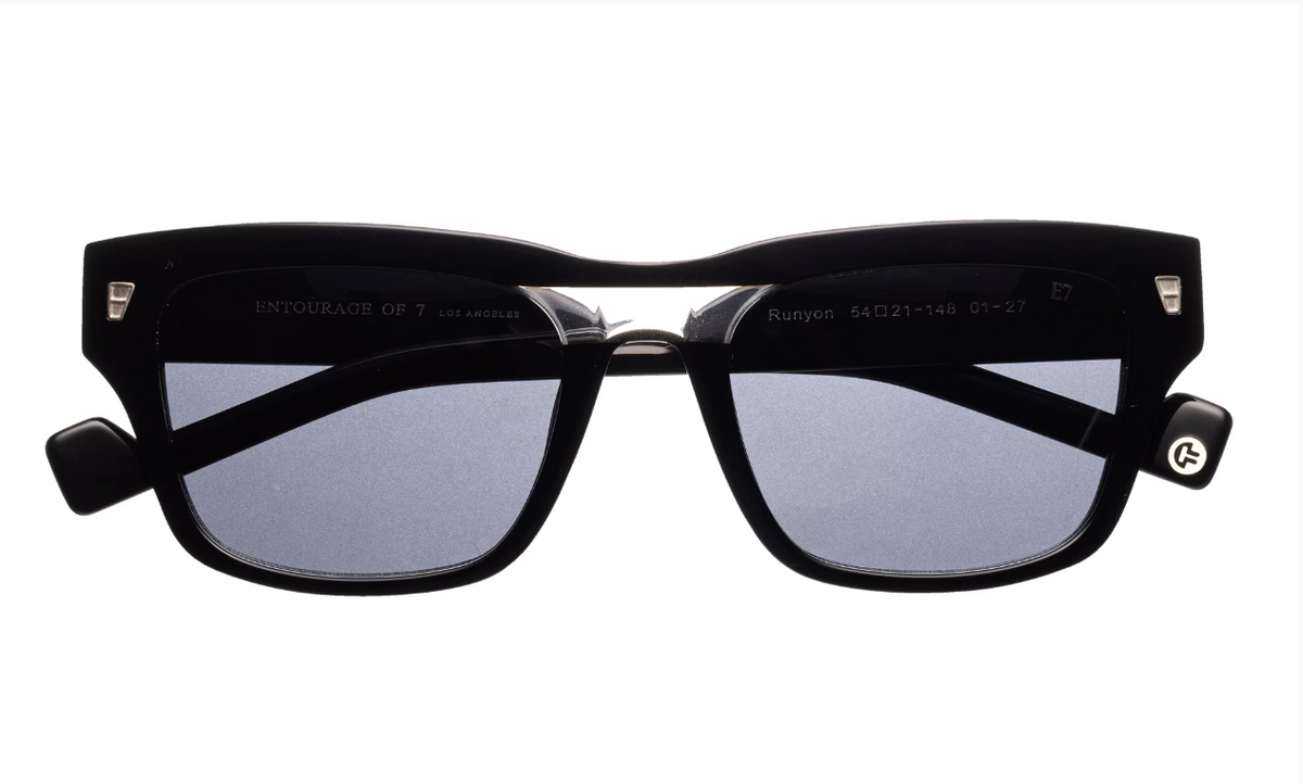 Entourage of 7 Eyeglasses - Runyon (Black | Crystal) – Good 