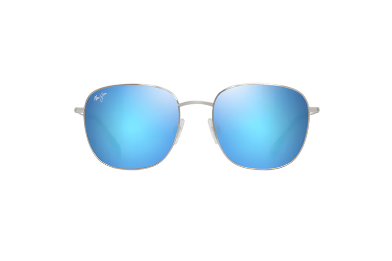 Maui Jim - ‘Ōlali Asian Fit (Shiny Silver with Blue & Green | Blue Hawaii)