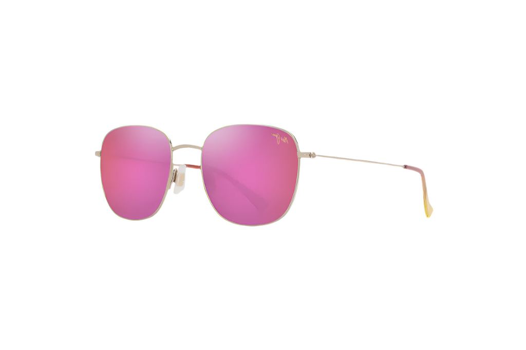 Maui Jim - 'Ōlali Asian Fit (Shiny Light Gold with Violet & Pink