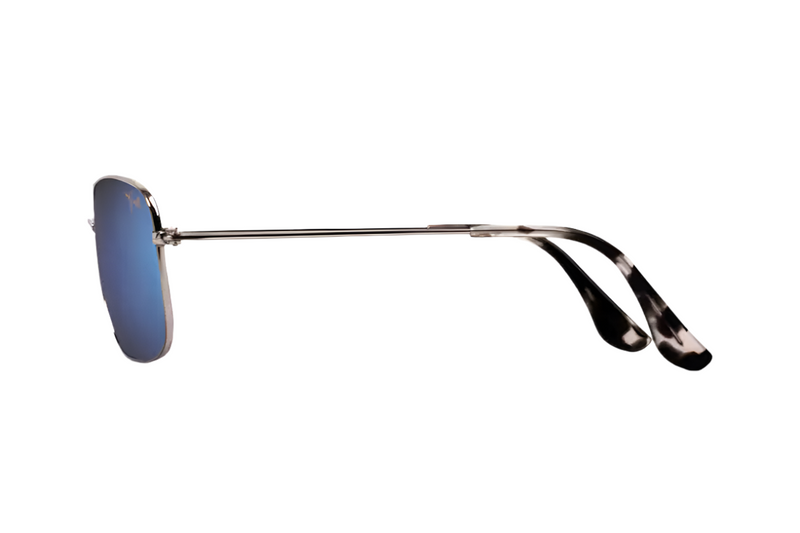 サングラス Maui Jim Maui Jim - PIHA - blue silver piha matte si Maui Jim Piha - Matte Silver With Brown/Dual Mirror Blue To