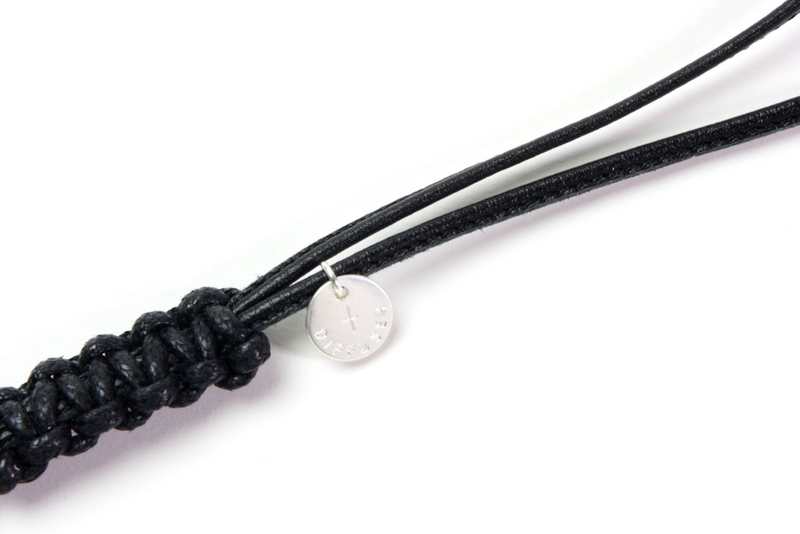 Diffuser Tokyo - Bi-Colors Leather Glass Holder - Black & Black