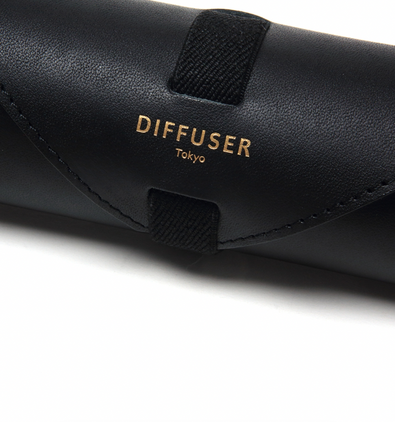 Diffuser Tokyo - Oil Leather Roll Case - Black & Black