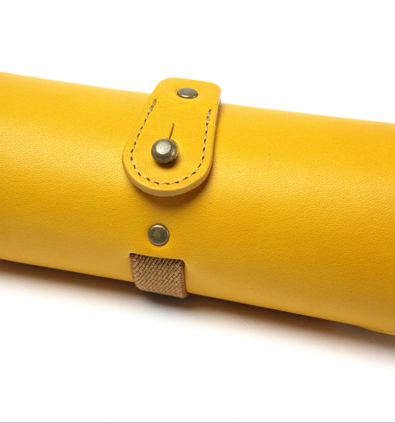 Diffuser Tokyo - Oil Leather Roll Case - Yellow & Navy