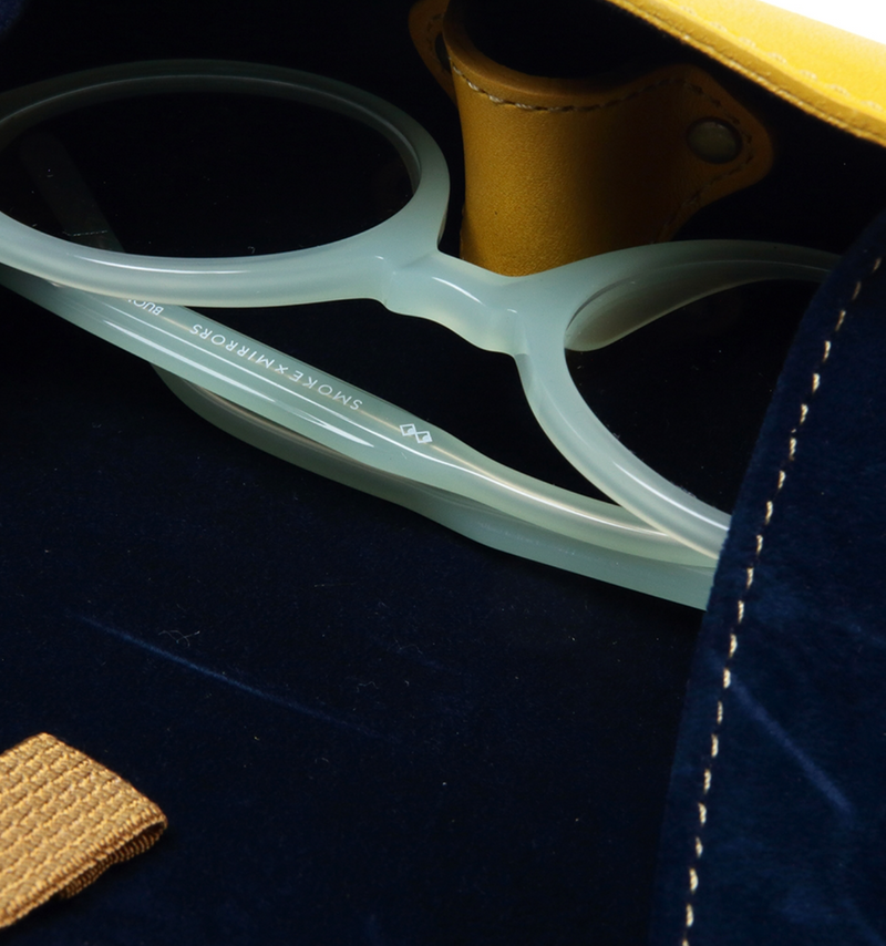 Diffuser Tokyo - Oil Leather Roll Case - Yellow & Navy