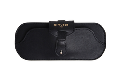 Diffuser Tokyo - Oil Leather Smart Eyewear Case - Black & Black