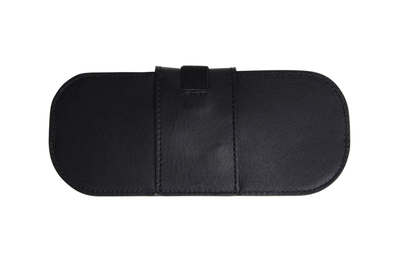 Diffuser Tokyo - Oil Leather Smart Eyewear Case - Black & Black