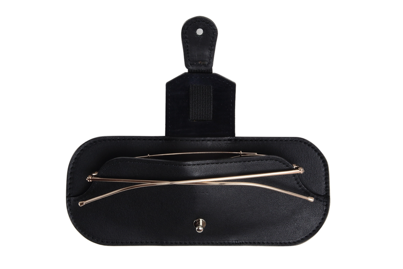 Diffuser Tokyo - Oil Leather Smart Eyewear Case - Black & Black
