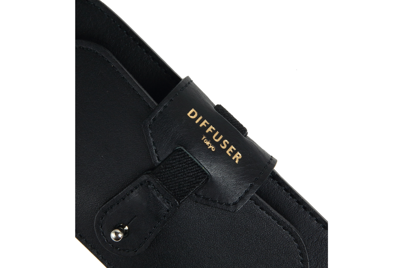 Diffuser Tokyo - Oil Leather Smart Eyewear Case - Black & Black