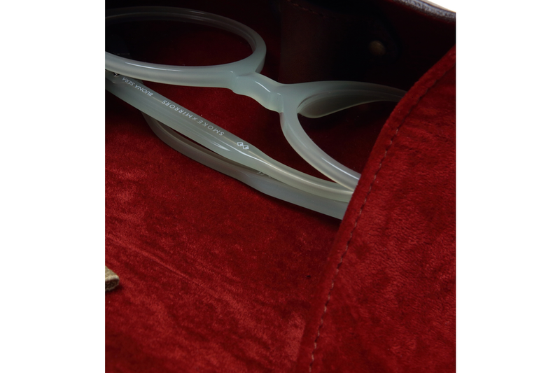 Diffuser Tokyo - Oil Leather Roll Case - Dark Brown & Red