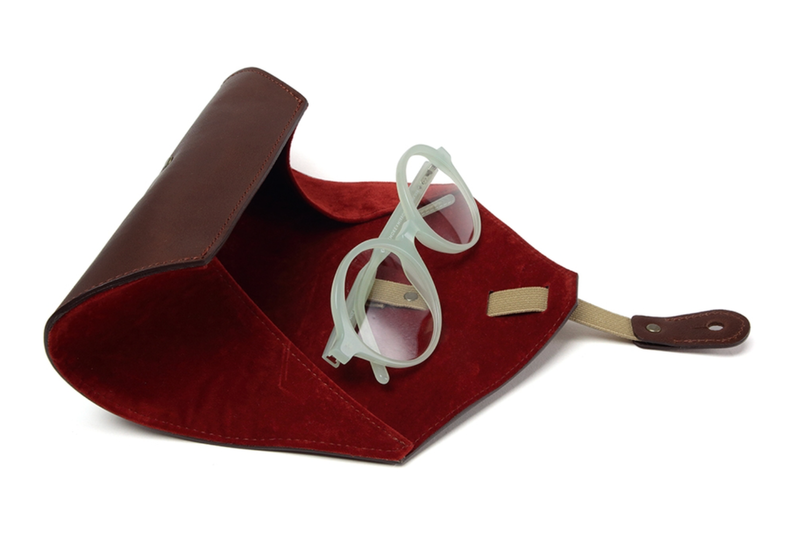 Diffuser Tokyo - Oil Leather Roll Case - Dark Brown & Red