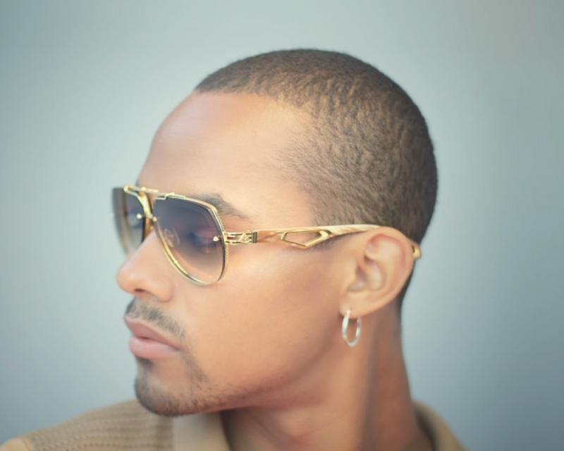 Maybach Eyewear - The King I (Champagne Gold/Brown/White Chocolate | Blue/Grey)