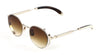 Maybach Eyewear - The Boulevard I (18k Champagne Gold | White Burr/Ebony | Light Bronze Gradient)