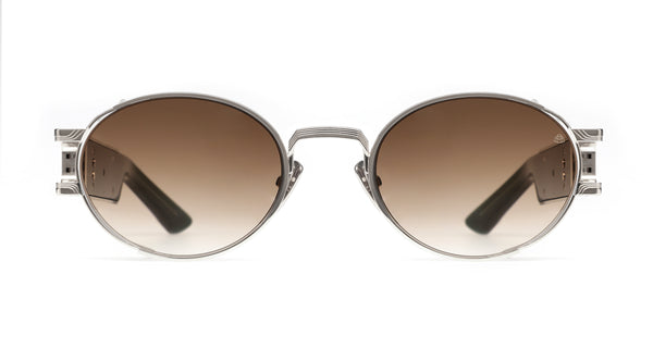 Maybach Eyewear - The Drive I (Palladium/Dark Jade | Umber Brown)