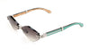 Maybach Eyewear - The Idol I (Palladium Plated | Aruba Blue Madrone/Ebony/Karelian Birch | Chocolate Brown Gradient)