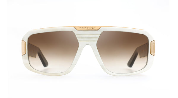 Maybach Eyewear - The Boss II (Mellow Gold/White Marble/Black | Umber Brown) Limited Edition