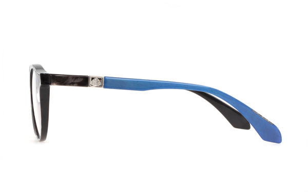 Maybach Eyewear - The Honest II (Palladium Plated | Black/White Marbled/Blue on Black | Clear)