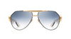Maybach Eyewear - The King III (Mellow Gold Plated/Black Lacquer | Deepsea Blue Walnut Burr/Walnut/White Burr)