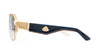 Maybach Eyewear - The King III (Mellow Gold Plated/Black Lacquer | Deepsea Blue Walnut Burr/Walnut/White Burr)