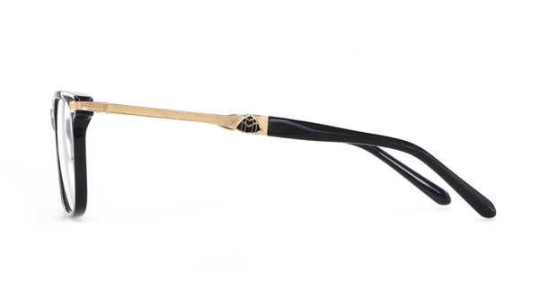 Maybach Eyewear - The Refined I (18k Champagne Gold Plated | Black | Clear)