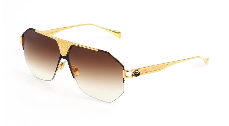 Maybach Eyewear -The Player II (Gold/Black Satin) – Good See Co.