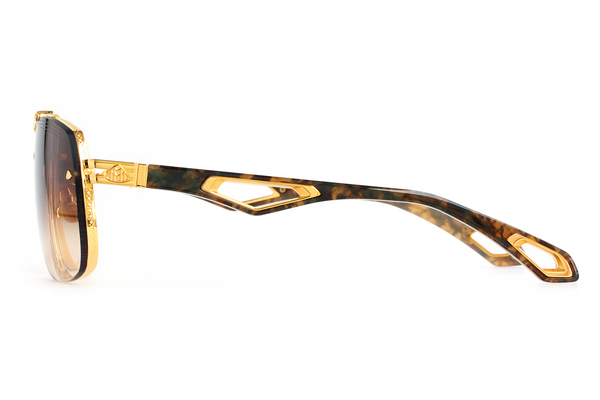 Maybach Eyewear - The King II (Gold/Amber | Light Bronze)