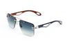 Maybach Eyewear - The President I (Platinum/Royal Blue Tulip/Ebony/Amboyna | Light Blue)