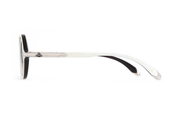 Maybach Eyewear - The Alternative II (Palladium Plated | White Marble/Black | Umber Brown)