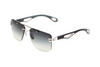 Maybach Eyewear - The President I (Platinum/Walnut Burr Anthracite/Ebony/Indigo Blue BEM | Blue/Grey)