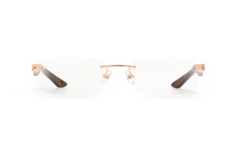 Maybach Eyewear - The Artist III (Rose Gold | Indigo+Dk. Brown BEM/Ebony)