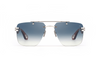 Maybach Eyewear - The President I (Platinum/Royal Blue Tulip/Ebony/Amboyna | Light Blue)