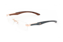 Maybach Eyewear - The Artist III (Rose Gold | Indigo+Dk. Brown BEM/Ebony)