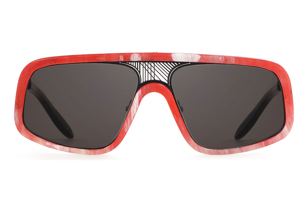 Maybach Eyewear - The Creator I (Black Satin/Blaze Red | Dark Grey)
