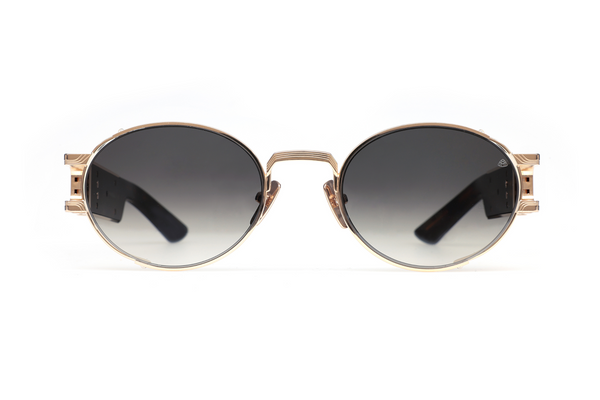 Maybach Eyewear - The Drive I (22k Mellow Gold Plated | Black/Tortoise/Velvet | Blue/Grey Gradient)