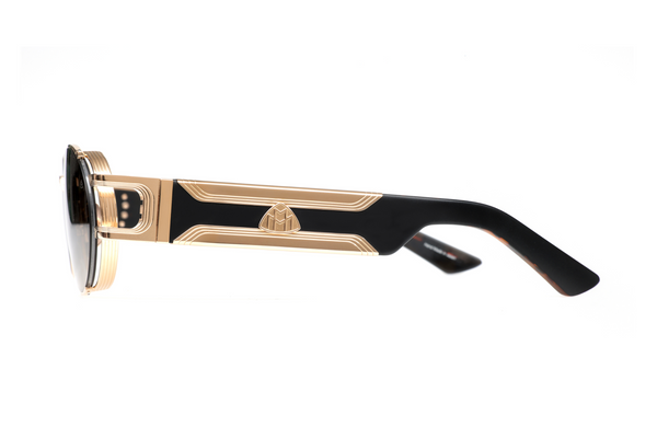 Maybach Eyewear - The Drive I (22k Mellow Gold Plated | Black/Tortoise/Velvet | Blue/Grey Gradient)
