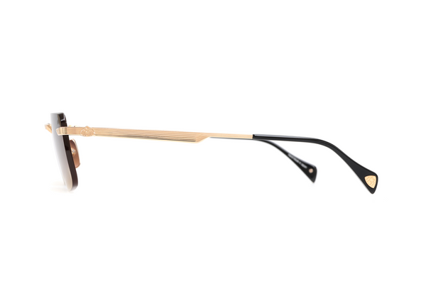 Maybach Eyewear - The Wolf I (22k Mellow Gold Plated | Black | Light Bronze Gradient)