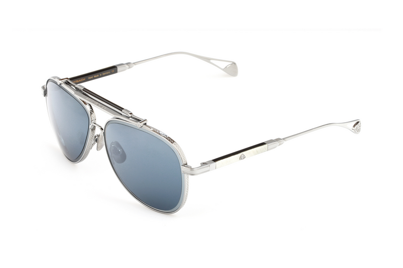 Maybach Eyewear - The Observer I (Ruthenium/White Marble/Black | Blue/Grey)