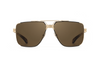 Maybach Eyewear - The Dawn I (18k Champagne Gold Plated | Black Satin/White Burr/Ebony | Light Bronze)