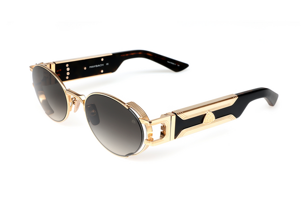 Maybach Eyewear - The Drive I (22k Mellow Gold Plated | Black/Tortoise/Velvet | Blue/Grey Gradient)