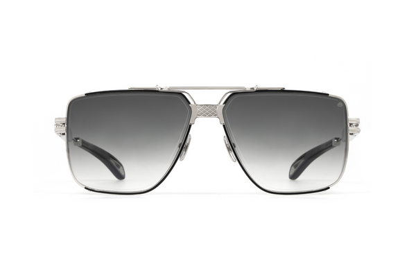 Maybach Eyewear - The Dawn I (Platinum Plated | Black Satin/Black/Velvet | Blue/Grey Gradient)