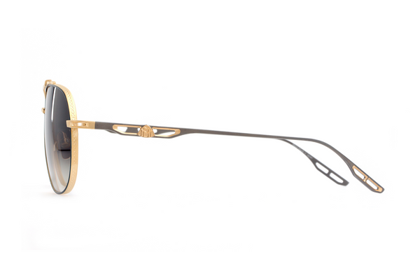 Maybach Eyewear - The Commander I (Ruthenium Plated/22k Mellow Gold Plated | Blue/Grey Gradient)